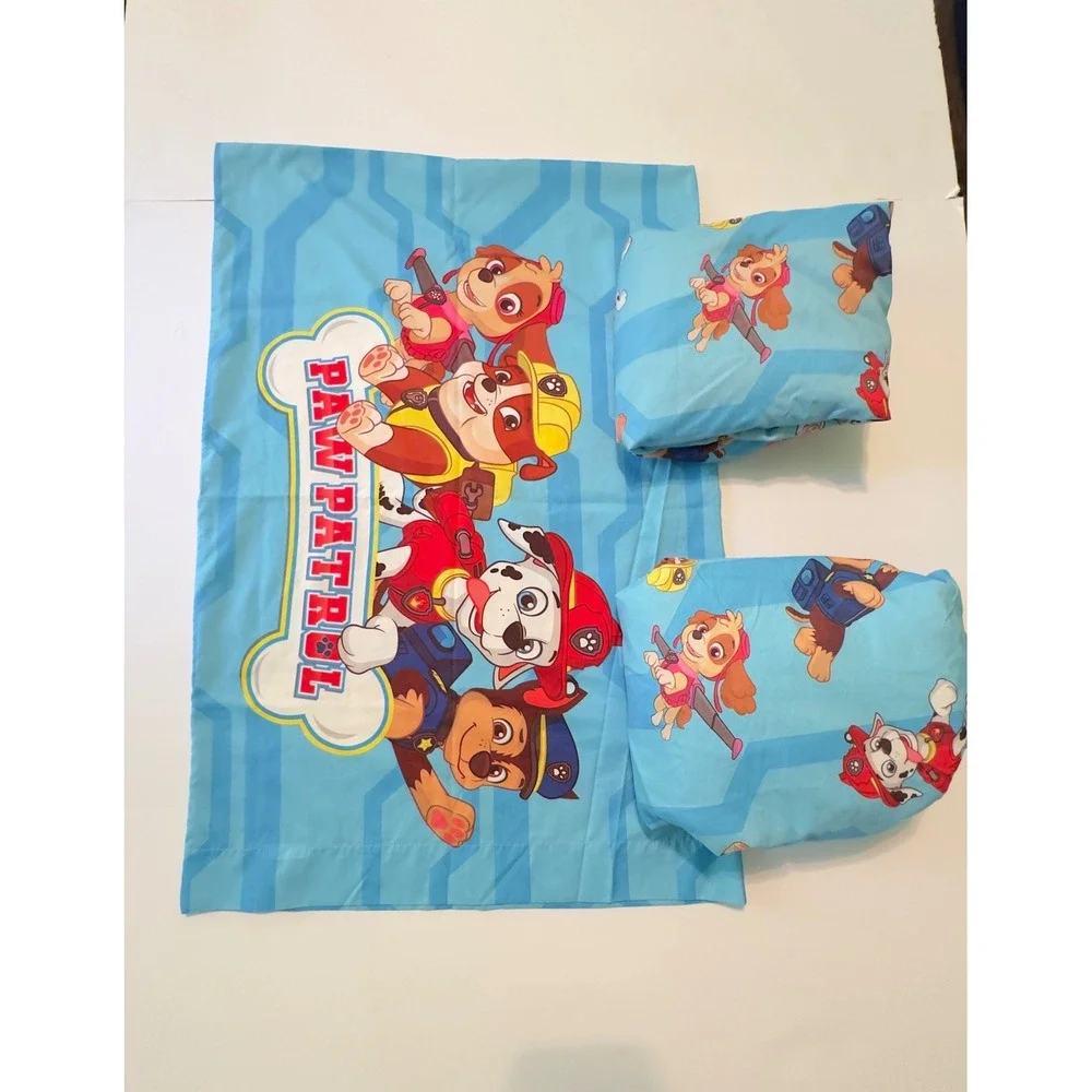 Nickelodeon Paw Patrol Blue 2 Twin Fitted Sheets and 1 Pillowcase Set 2016